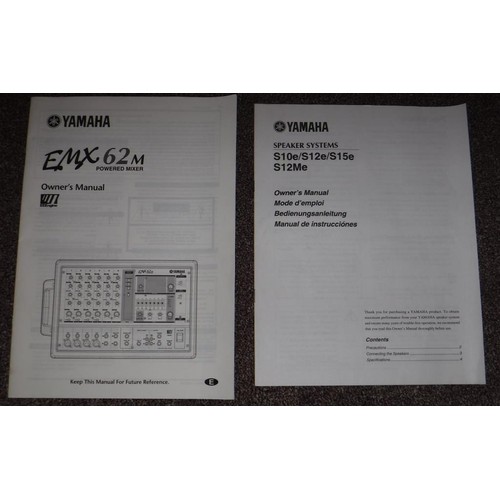 Yamaha Emx Yamaha S12e Speakers 2個 セット YAMAHA S12e PA