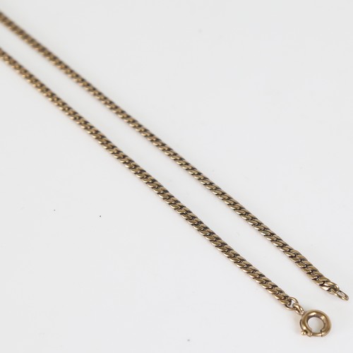 98 - A Continental 8ct gold herringbone link necklace, chain length 44cm, 7.2g