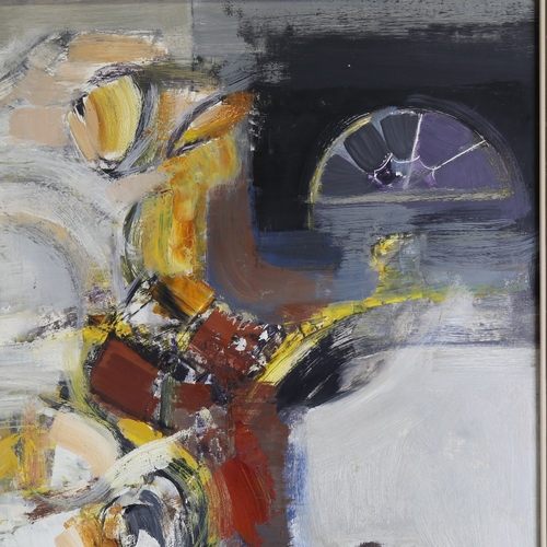 1313 - David Emerson, oil on board, abstract still life, signed and dated 1961, 30