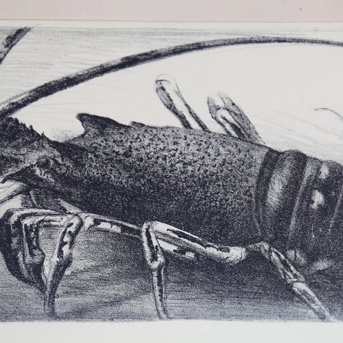 1328 - R Clot, lithograph, lobster, circa 1940s, image 6.5