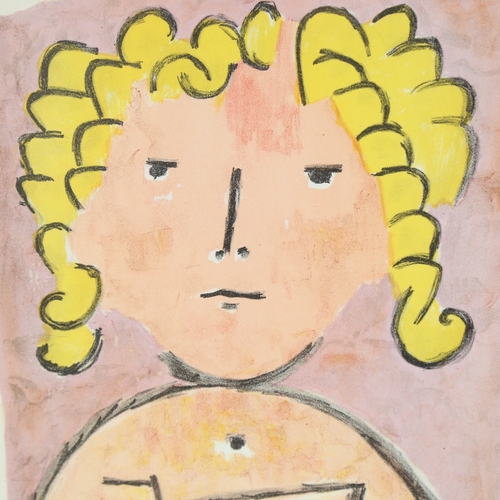 1332 - Paul Klee, lithograph head, published by Mourlot for Verve 1939, 13