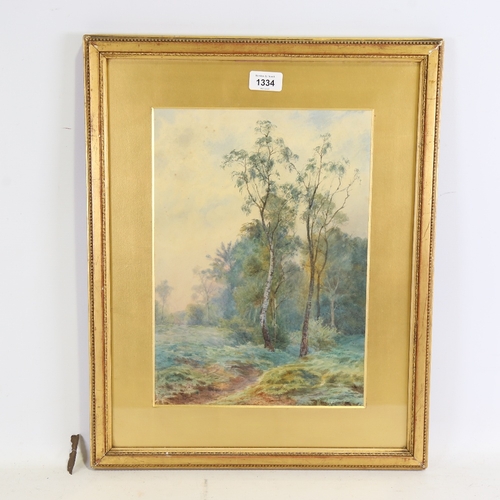 1334 - Frank H Walker, watercolour, landscape, signed, 14