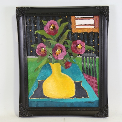 1352 - Carol Maddison, contemporary oil on board, still life, 14