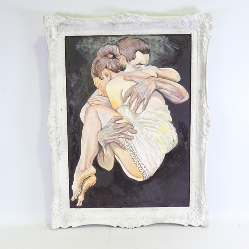 1360 - Clive Fredriksson, oil on canvas, the embrace, 28