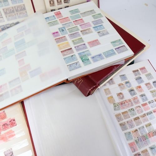 142 - A quantity of various Vintage postage stamp albums, including world and British, and a quantity of l... 