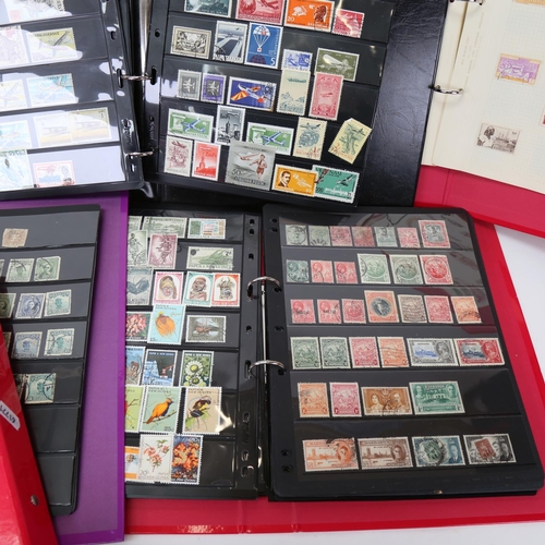 144 - 5 folders of mostly mid-20th century world postage stamps