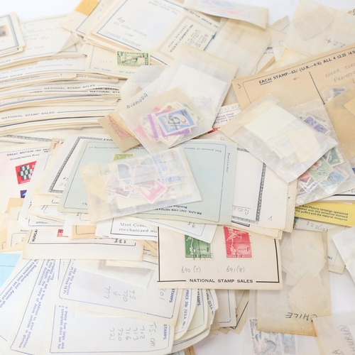 146 - A quantity of old stamp approval packets and slips (boxful)