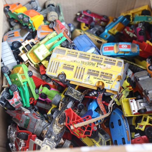 84 - A quantity of various Vintage diecast toy cars and vehicles, including Dinky, Corgi and Matchbox (bo... 