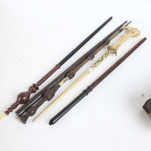 92 - 5 novelty Harry Potter wands, including Draco Malfoy, and Professor McGonagall (5)