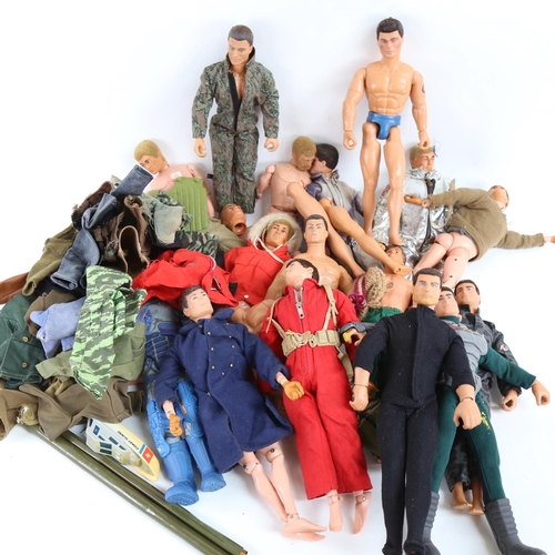 99 - ACTION MAN - collection of Vintage dolls, clothes, accessories etc (2 boxes)