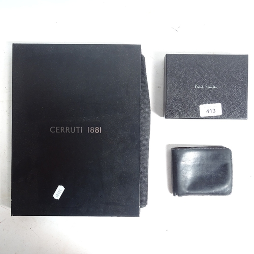 651 - A Cerruti leather notepad and a Paul Smith wallet (2)