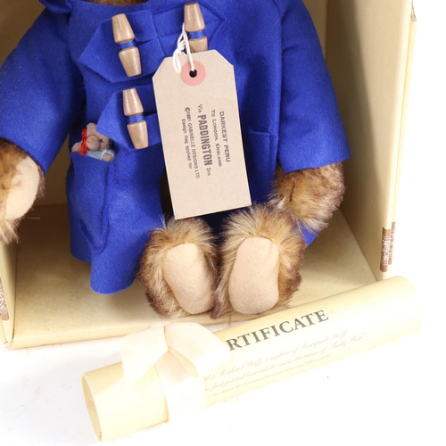 445 - A Paddington Bear by Gabrielle Designs Ltd, 1981, height 35cm, in a Steiff box