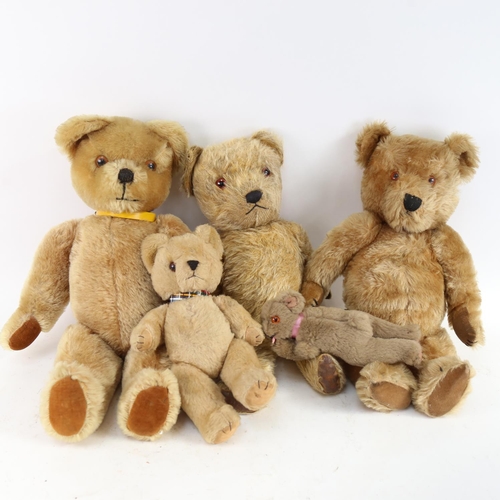 448 - A group of Vintage teddy bears (5)