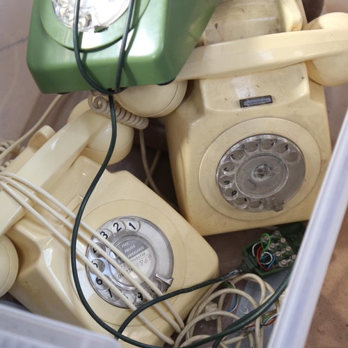 461 - Vintage telephones (boxful)