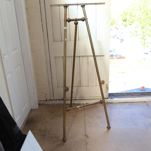 468 - A reproduction brass floor standing studio easel