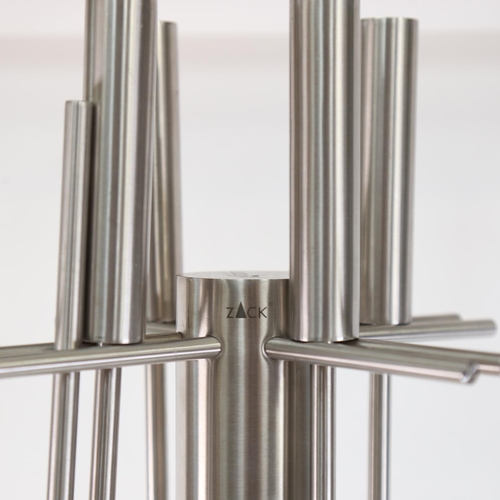 490 - A modern Zack stainless steel fire companion set on stand