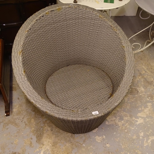 1982 - A rattan effect garden tub chair