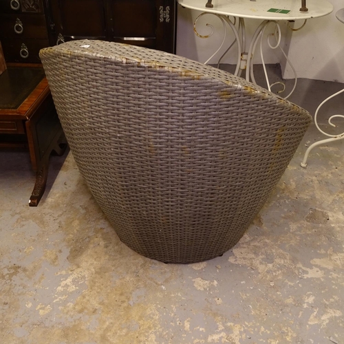 1982 - A rattan effect garden tub chair