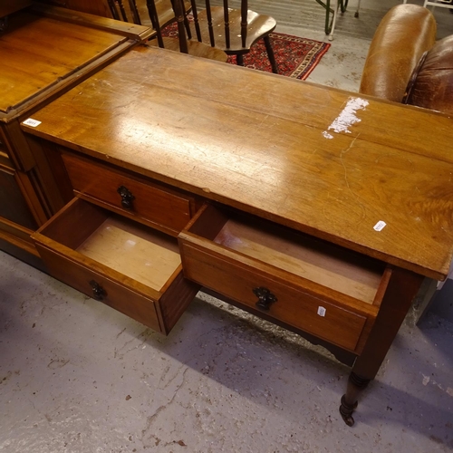 2011 - An Edwardian walnut 4-drawer chest, W91cm, H74cm, D46cm