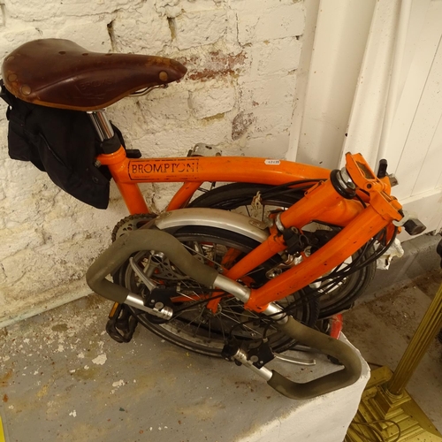 2026 - A Brompton folding bicycle, with a Brooks leather saddle