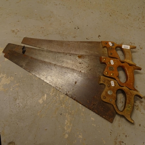 2033 - 3 various hand saws