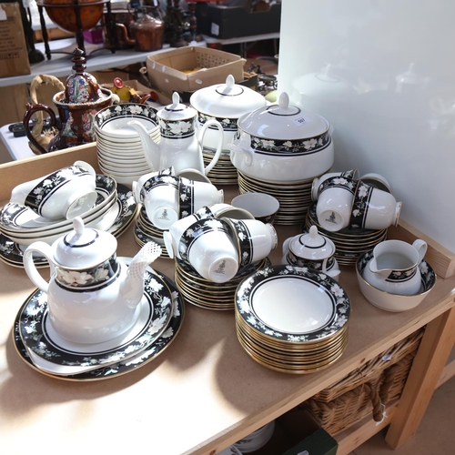 507 - Royal Doulton Intrigue pattern tea and dinner service, including vegetable tureens, platters etc