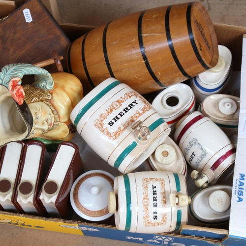 538 - A collection of spirit barrels, brewery items etc (boxful)