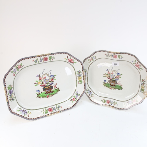 585 - A graduated pair of Spode 