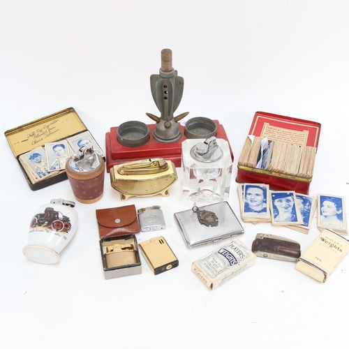 625 - A group of Vintage cigarette lighters, and smoking paraphernalia