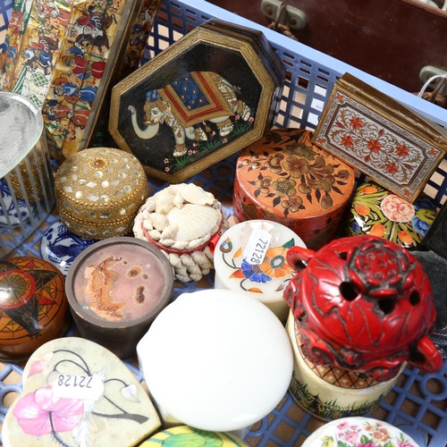 642 - A collection of decorative trinket boxes