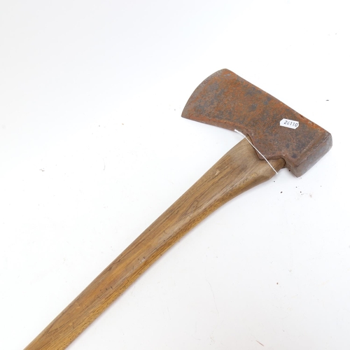 664 - Antique woodsman axe, length 82cm