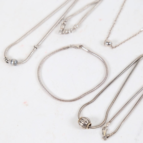 873 - 2 sterling silver pendant necklaces, including Scrouples A/S and Hermann Siersbol