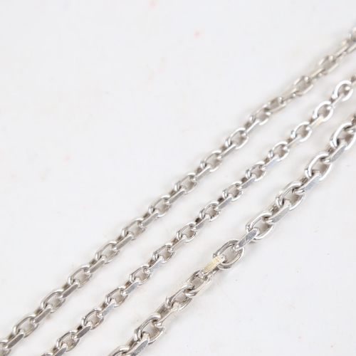 874 - 3 Danish silver chain link bracelets