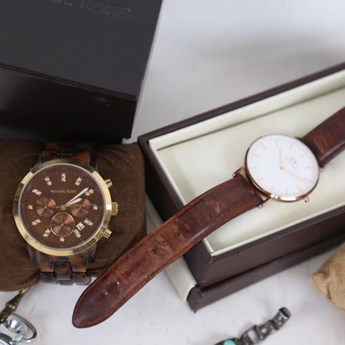 898 - A collection of fashion watches and pocket watches, to include Michael Kors, and Daniel Wellington