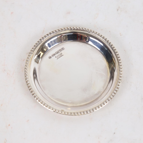 940 - A small Carr's of Sheffield silver pin dish, original box