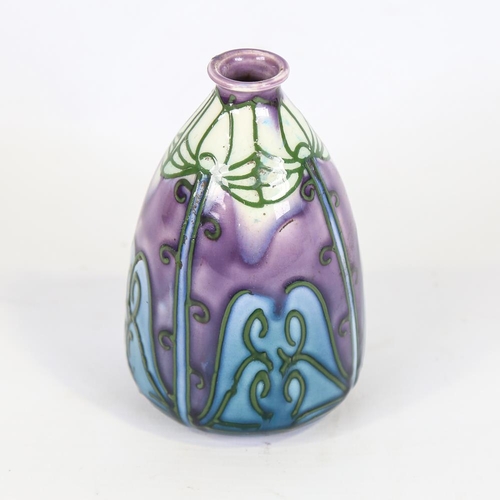 135 - A Minton Secessionist vase, designed by Leon Solon and John Wadsworth, of ovoid squat form with gree... 