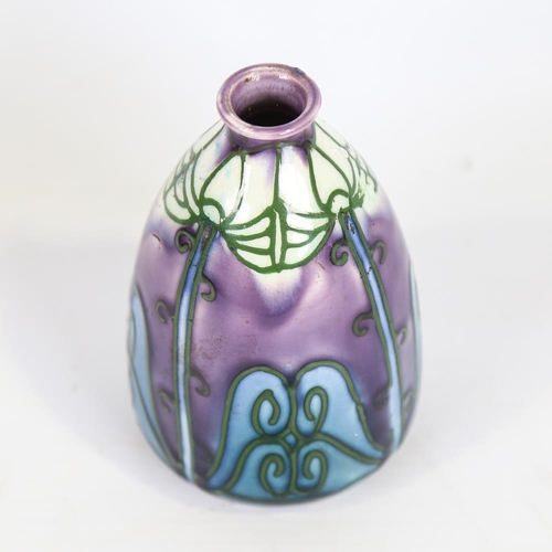 135 - A Minton Secessionist vase, designed by Leon Solon and John Wadsworth, of ovoid squat form with gree... 