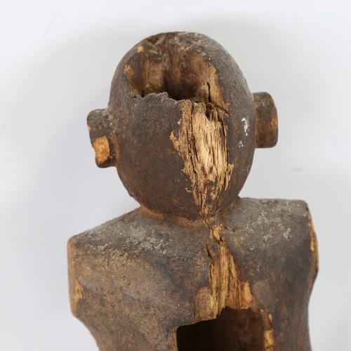 162 - An African Tribal carved and painted wood figure, height 31cm