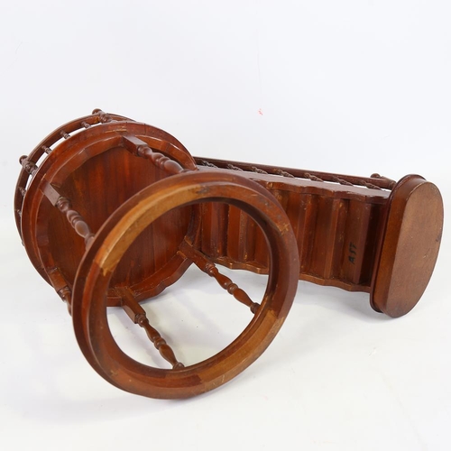 198 - A mahogany staircase design display stand, late 20th century, height 35cm, width 26cm