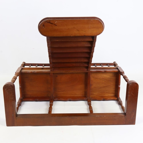 199 - A mahogany staircase design display stand, late 20th century, width 45cm, height 34cm