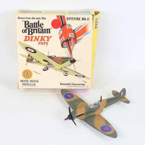 204 - Battle of Britain Dinky Toys, Spitfire Mk II, motor driven propeller, original box