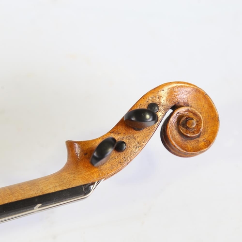 232 - A one-eight-size violin, length of back 26.5cm, cased