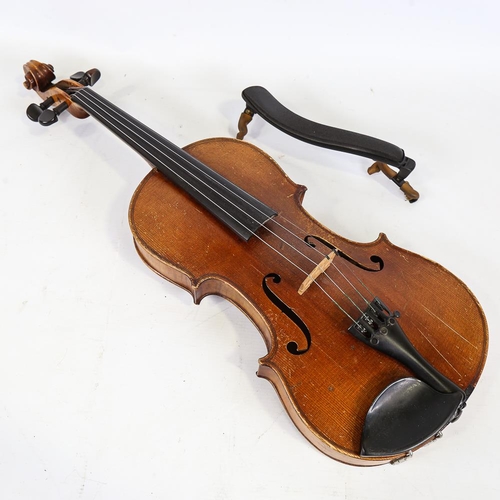 234 - A Mirecourt School violin, circa 1880, used by John Georgiadis when playing and conducting the Gala ... 