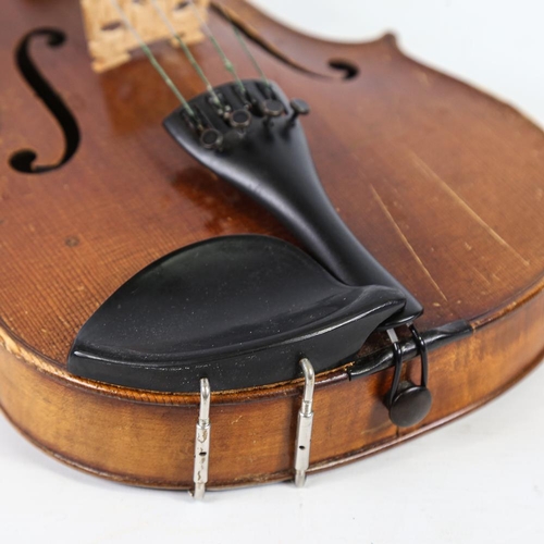 234 - A Mirecourt School violin, circa 1880, used by John Georgiadis when playing and conducting the Gala ... 