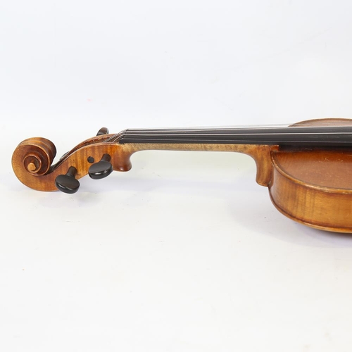 234 - A Mirecourt School violin, circa 1880, used by John Georgiadis when playing and conducting the Gala ... 