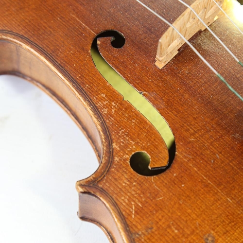 234 - A Mirecourt School violin, circa 1880, used by John Georgiadis when playing and conducting the Gala ... 