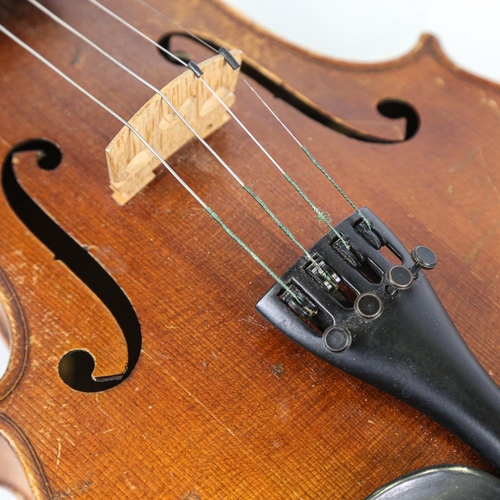 234 - A Mirecourt School violin, circa 1880, used by John Georgiadis when playing and conducting the Gala ... 