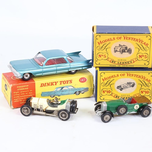 244 - 5 Dinky and Lesney boxed toys, including 751 lawnmower and 120 Jaguar E-Type