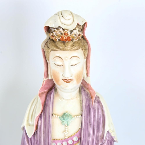 260 - A Chinese porcelain standing figure, height 51cm