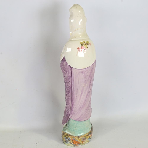 260 - A Chinese porcelain standing figure, height 51cm